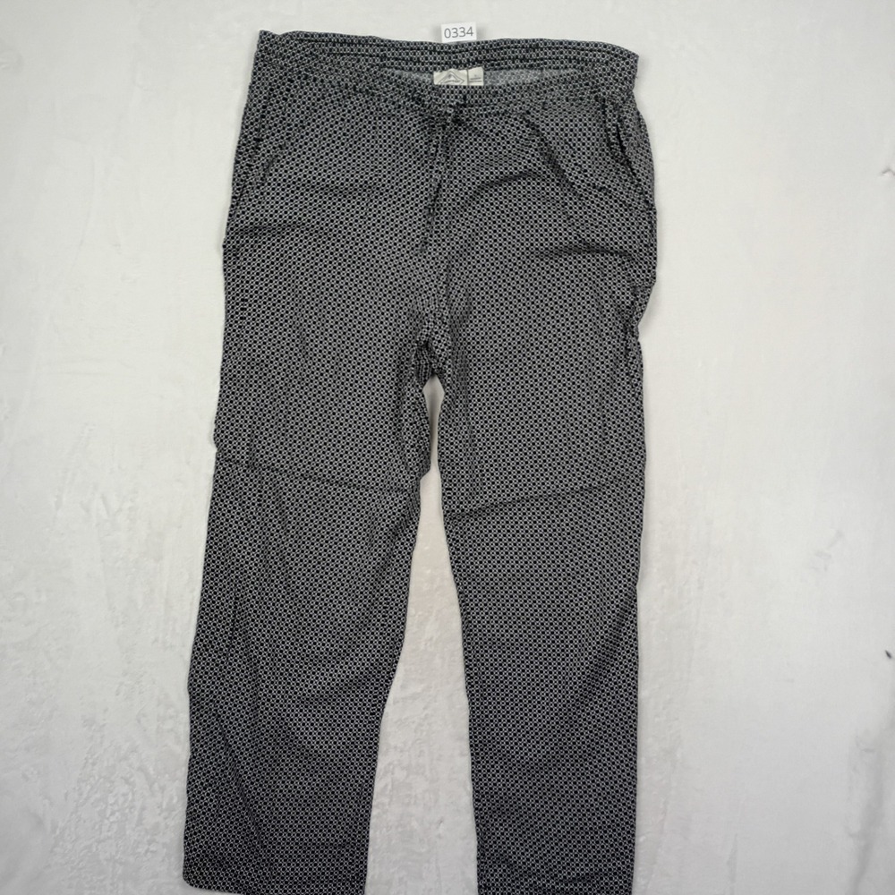 St John's Bay Pants Womens Large Black Geometric Rayon Boho Summer Festival